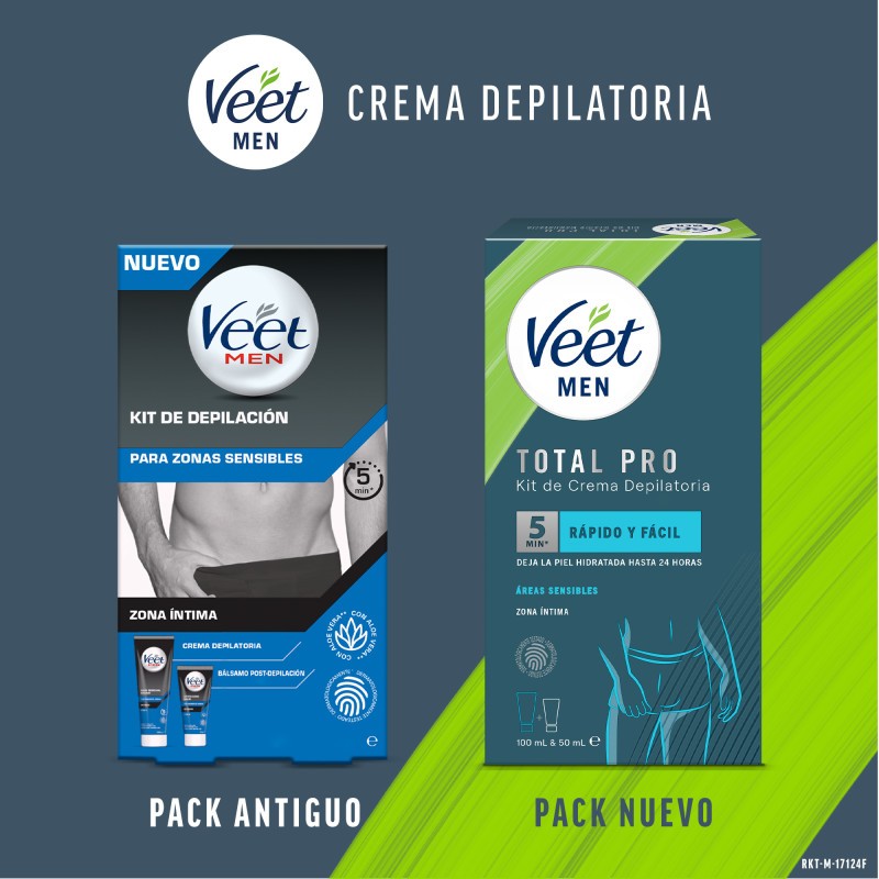 Veet Men Kit de Depilación Crema Depilatoria 100ml + Bálsamo Post-Depilación 50 ml-5