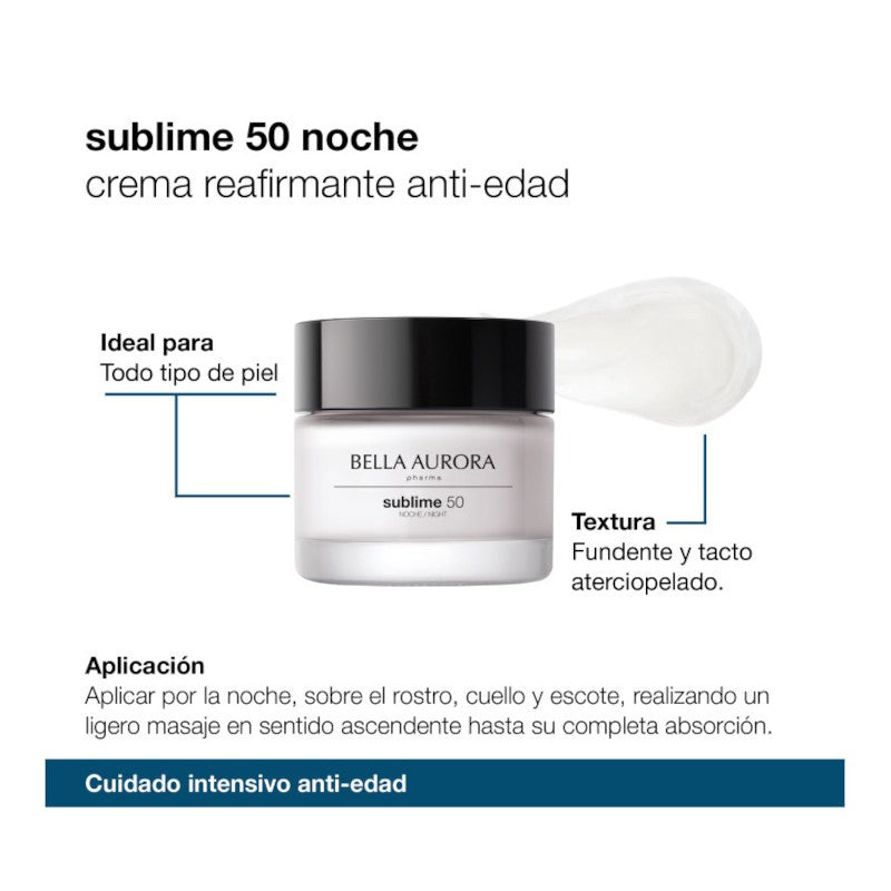 BELLA AURORA Sublime 50 Crema Reafirmante Noche 50ml-3
