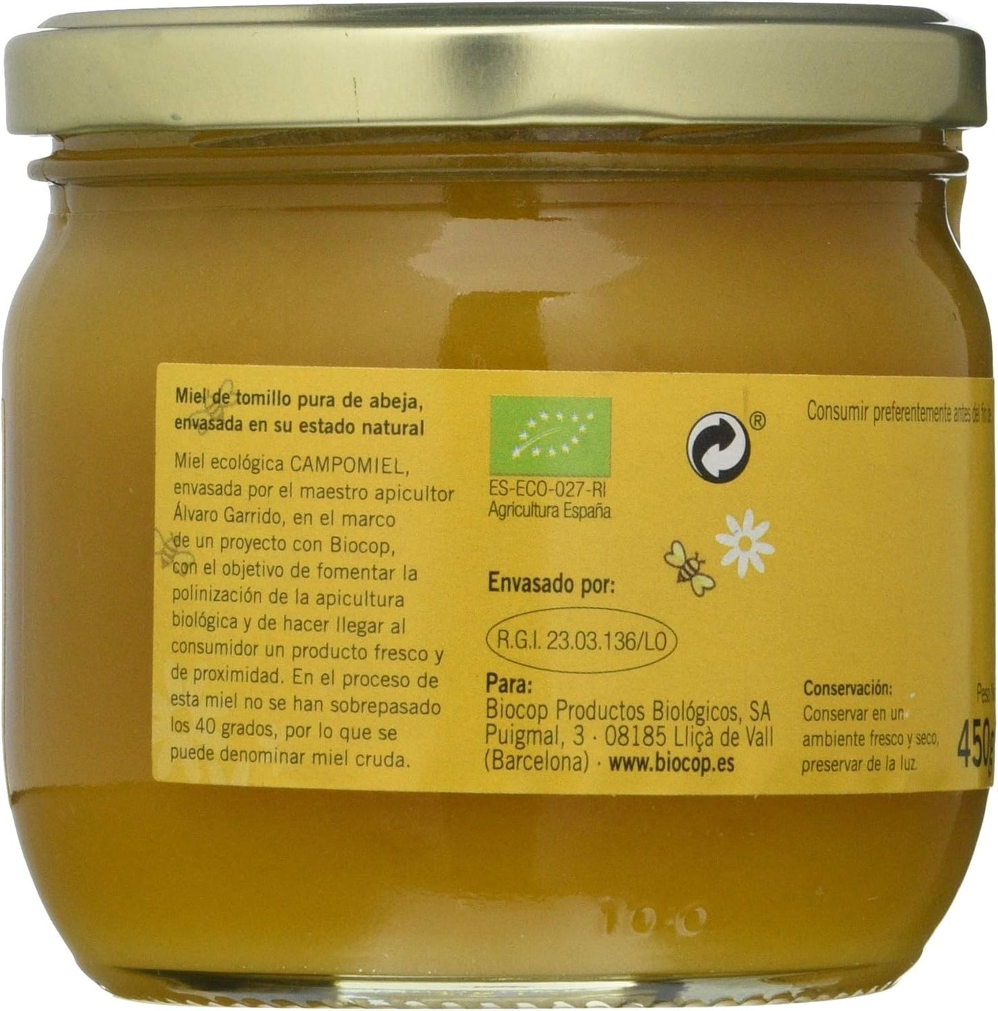 Biocop Miel Tomillo 450 g-2