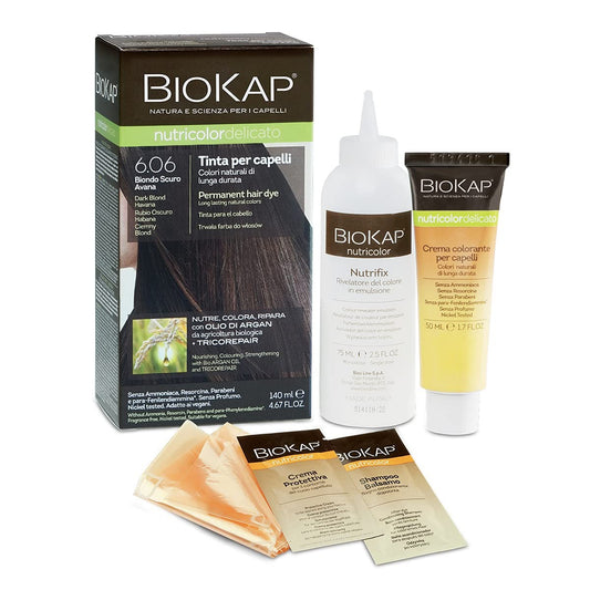 Biokap Tinte Delicato 6.06 Rubio Oscuro Habana 140 ml-1