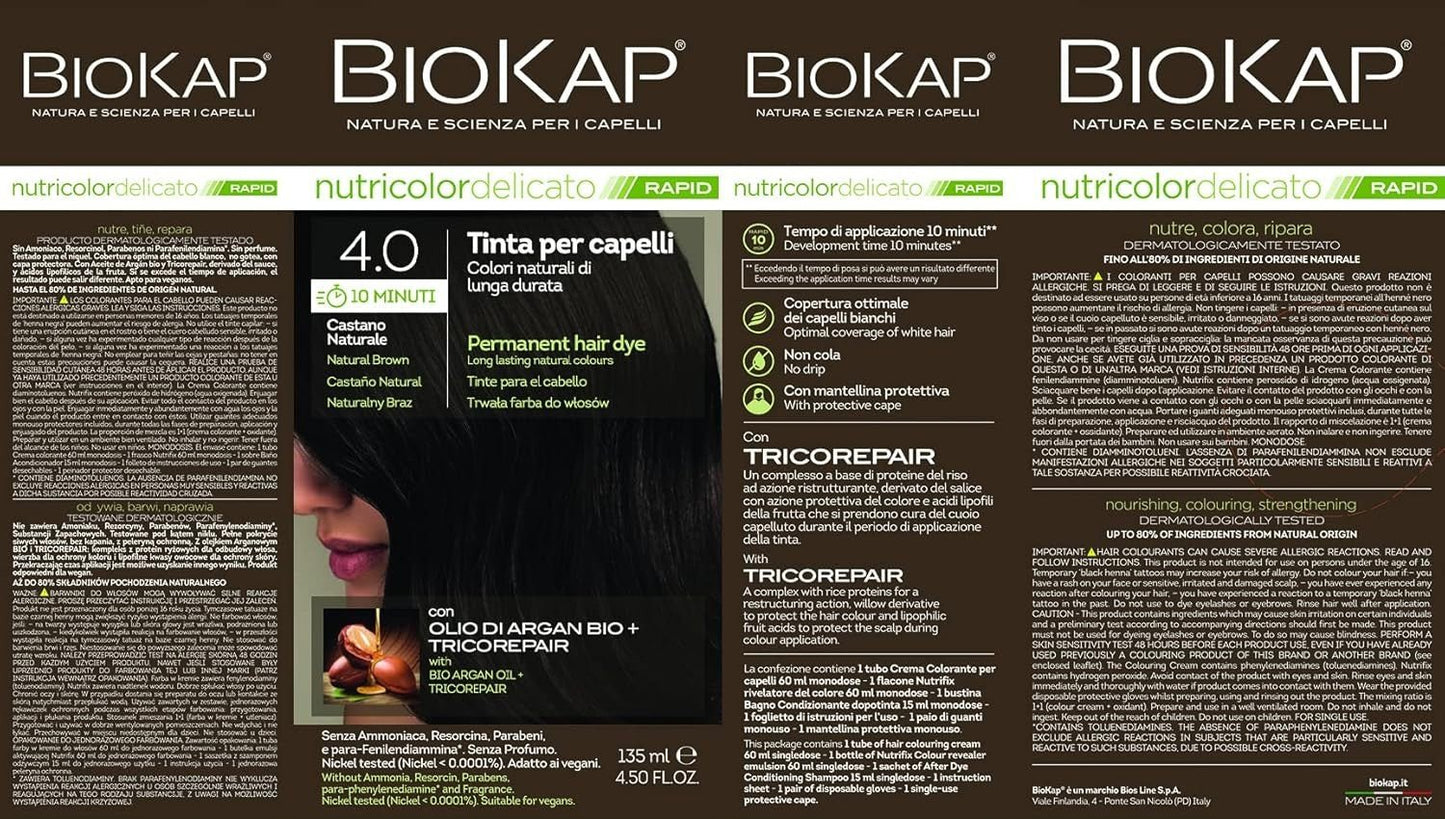 Biokap Tinte Rapid 4.00 Castaño Natural 135 ml-3