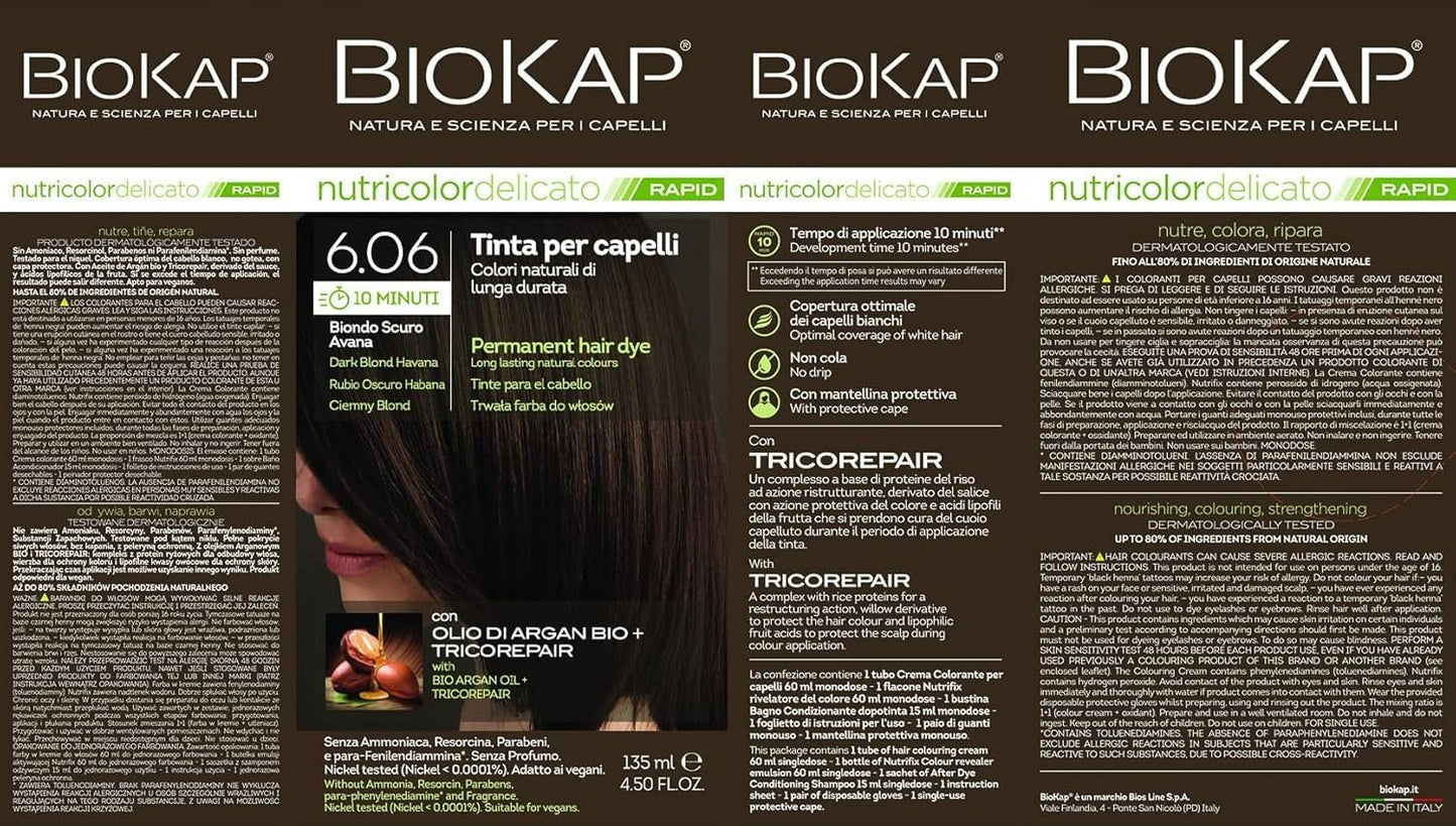 Biokap Tinte Rapid 6.06 Rubio Oscuro Habana 135 ml-3