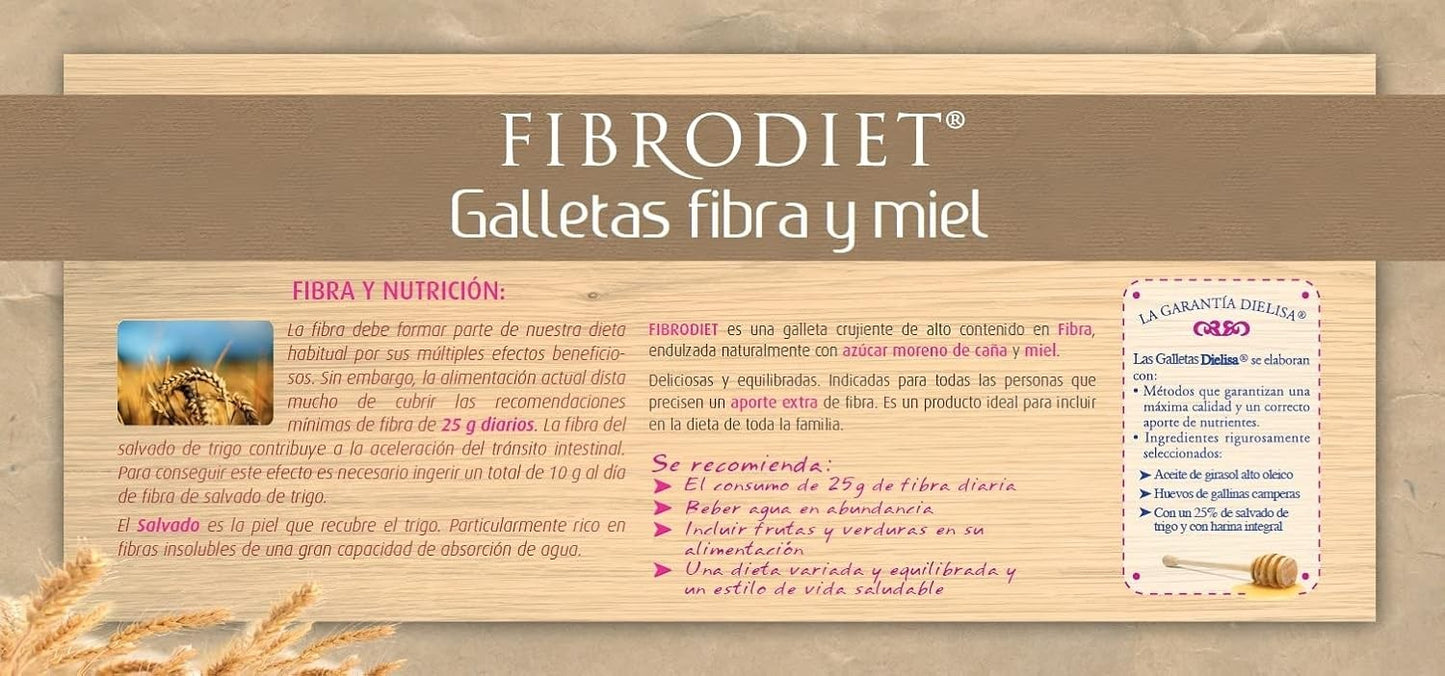 Dietisa Fibrodiet Galletas Fibra y Miel 1 kg-3