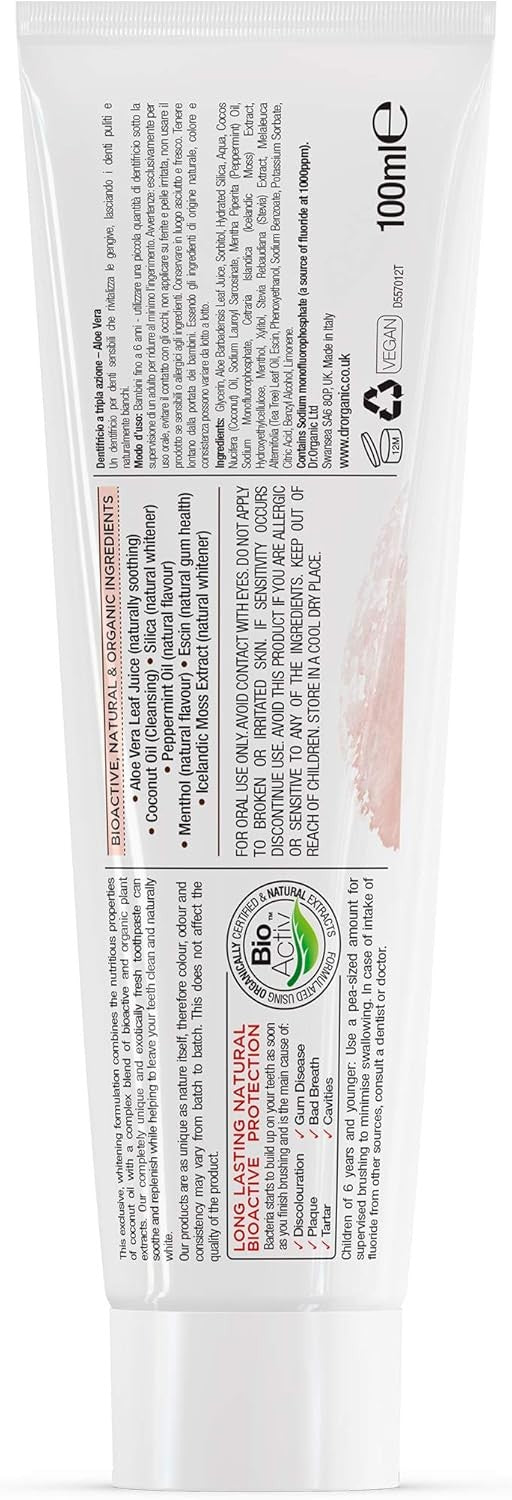 Dr. Organic Dentífrico Aceite de Coco 100 ml-6