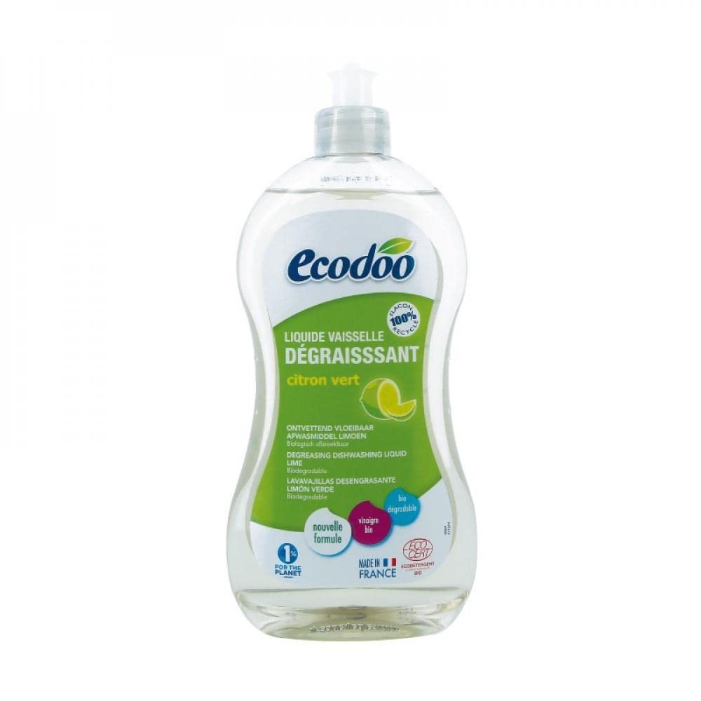 Ecodoo Lavavajillas Desengrasante Limón Verde 500 ml-1