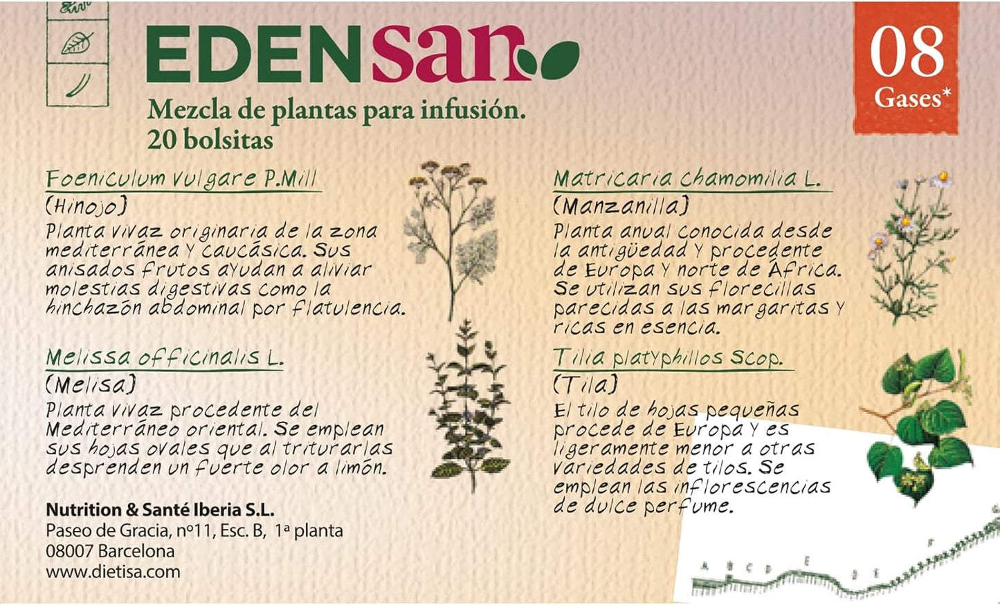 Edensan Infusión 08 Gases 20 Sobres-2