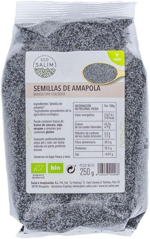 Int-Salim Semillas de Amapola Ecológicas 250 g-2