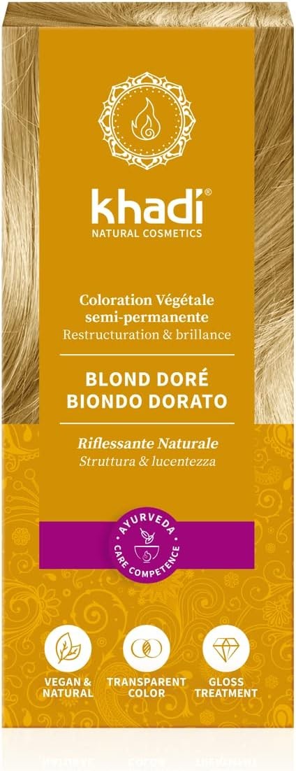 Khadi Herbal Color Rubio Toque Dorado 100 g-2
