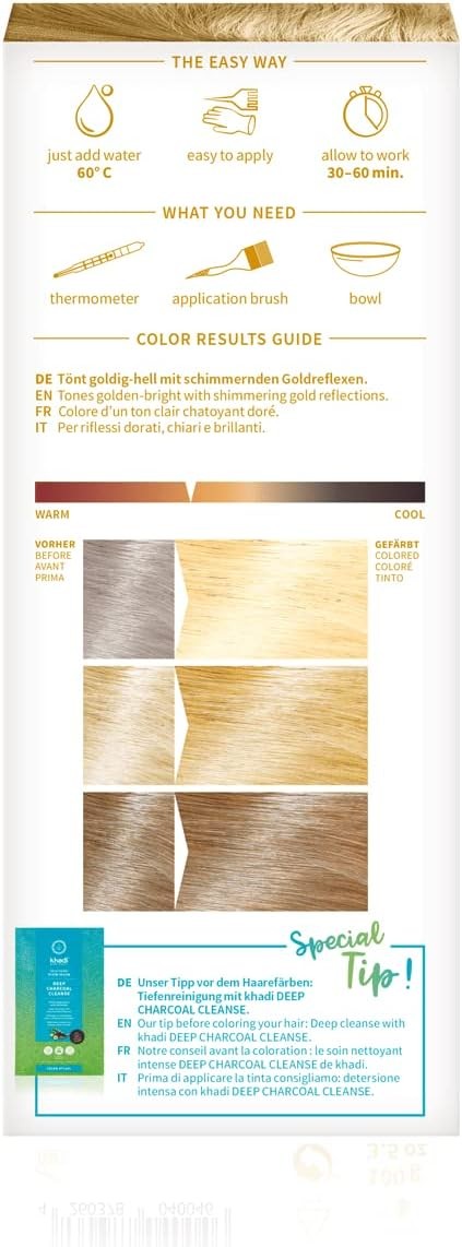 Khadi Herbal Color Rubio Toque Dorado 100 g-7