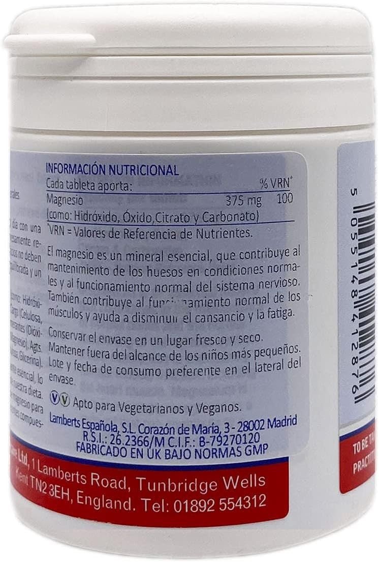 Lamberts Magnesio 375 60 Tabletas-3