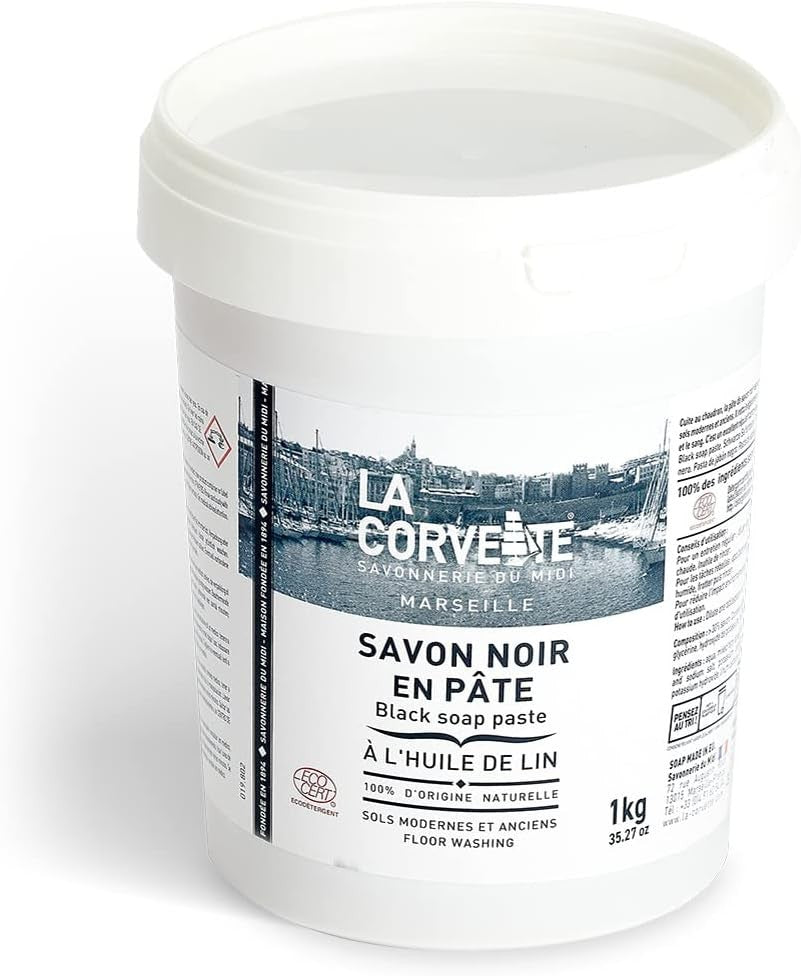 Le Corvette Jabón Negro Aceite de Lino 1 kg-2