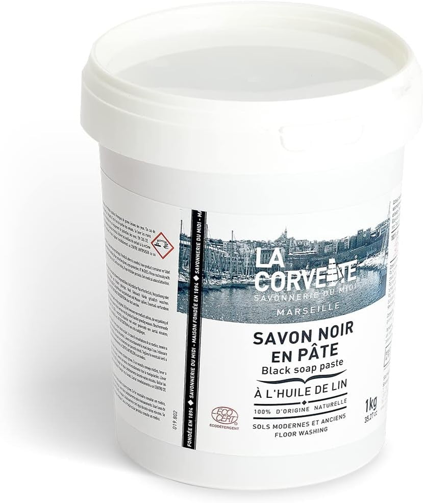 Le Corvette Jabón Negro Aceite de Lino 1 kg-3