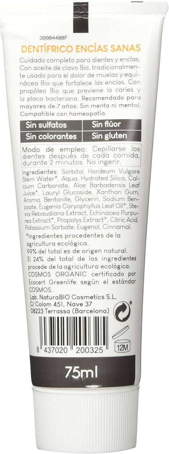 Naturabio Dentífrico Encías Sanas Clavo & Propóleo Bio 75 ml-2
