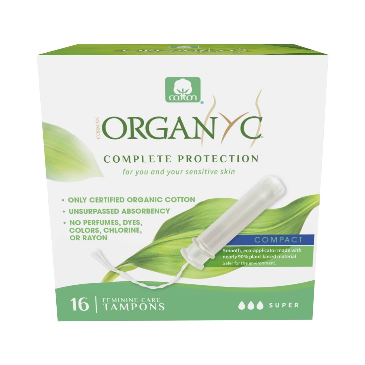 Organyc Tampón Super Aplicador Compact 16 Unidades-1