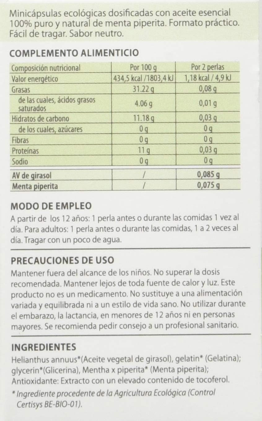 Pranarom Menta Piperita Bio 60 Cápsulas-3