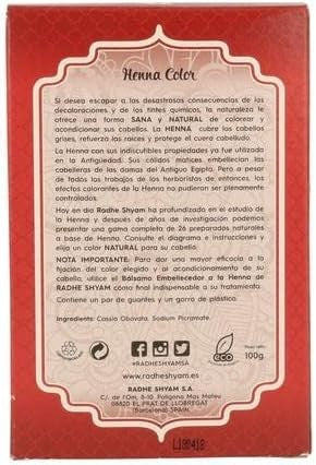 Radhe Shyam Henna Castaño Cobrizo Polvo 100 g-2