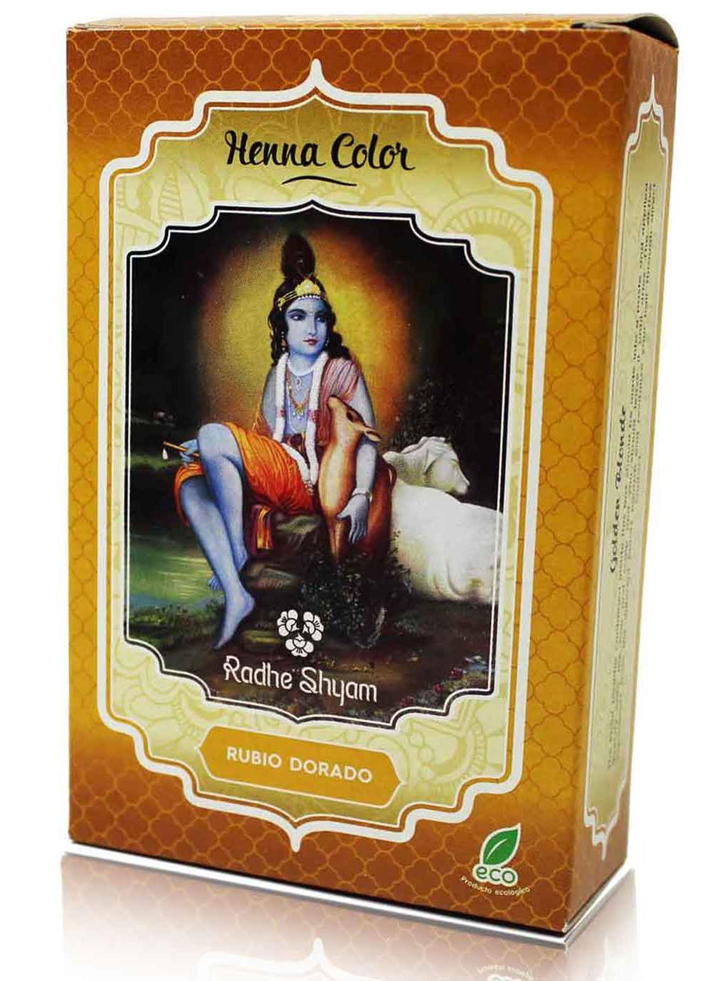 Radhe Shyam Henna Rubio Dorado Polvo 100 g-1