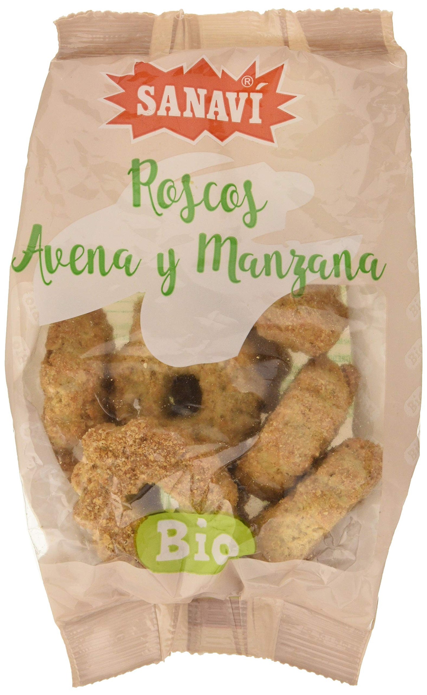 Sanavi Roscos Avena Manzana Bio 150 g-1
