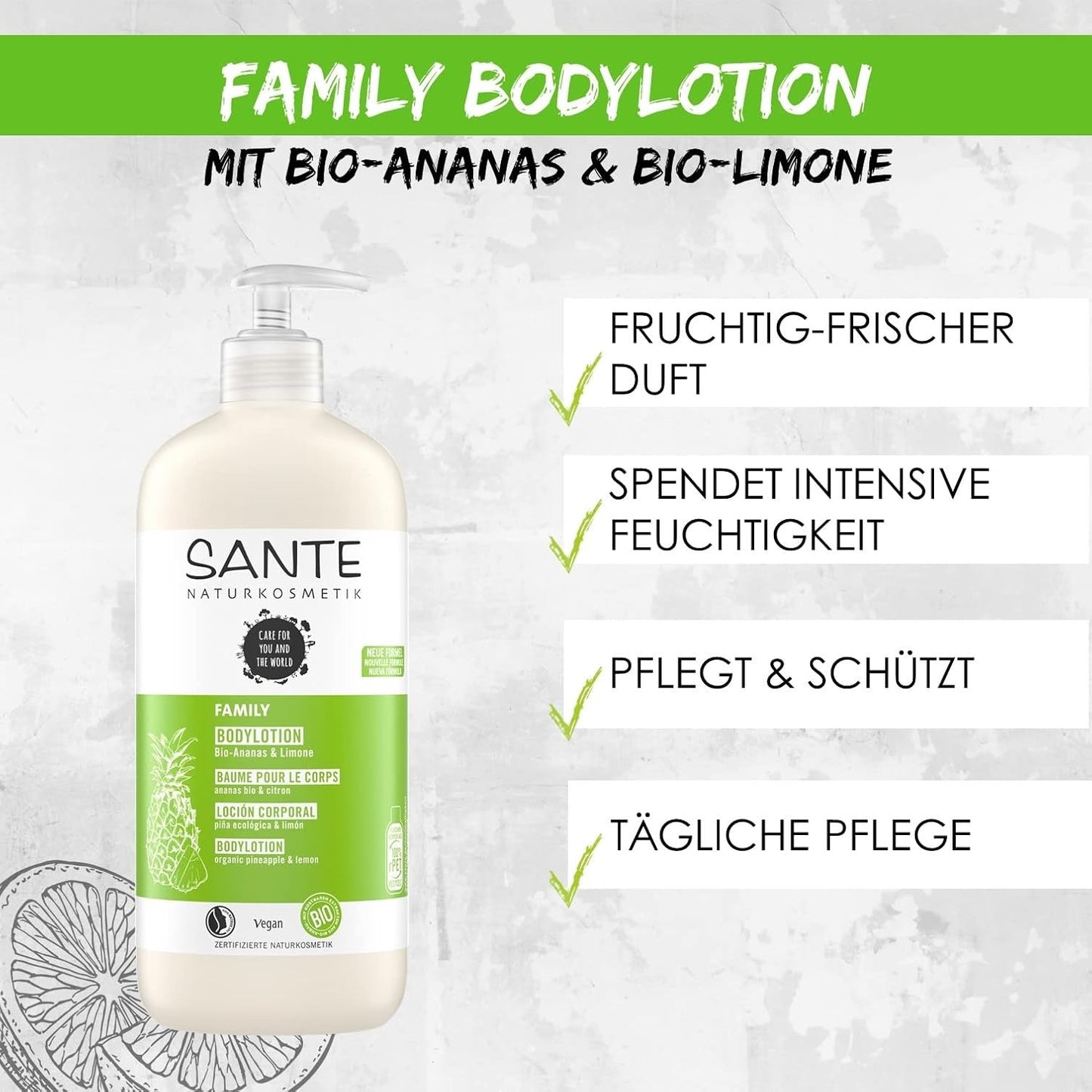 Sante Loción Corporal Piña & Limón 500 ml-3