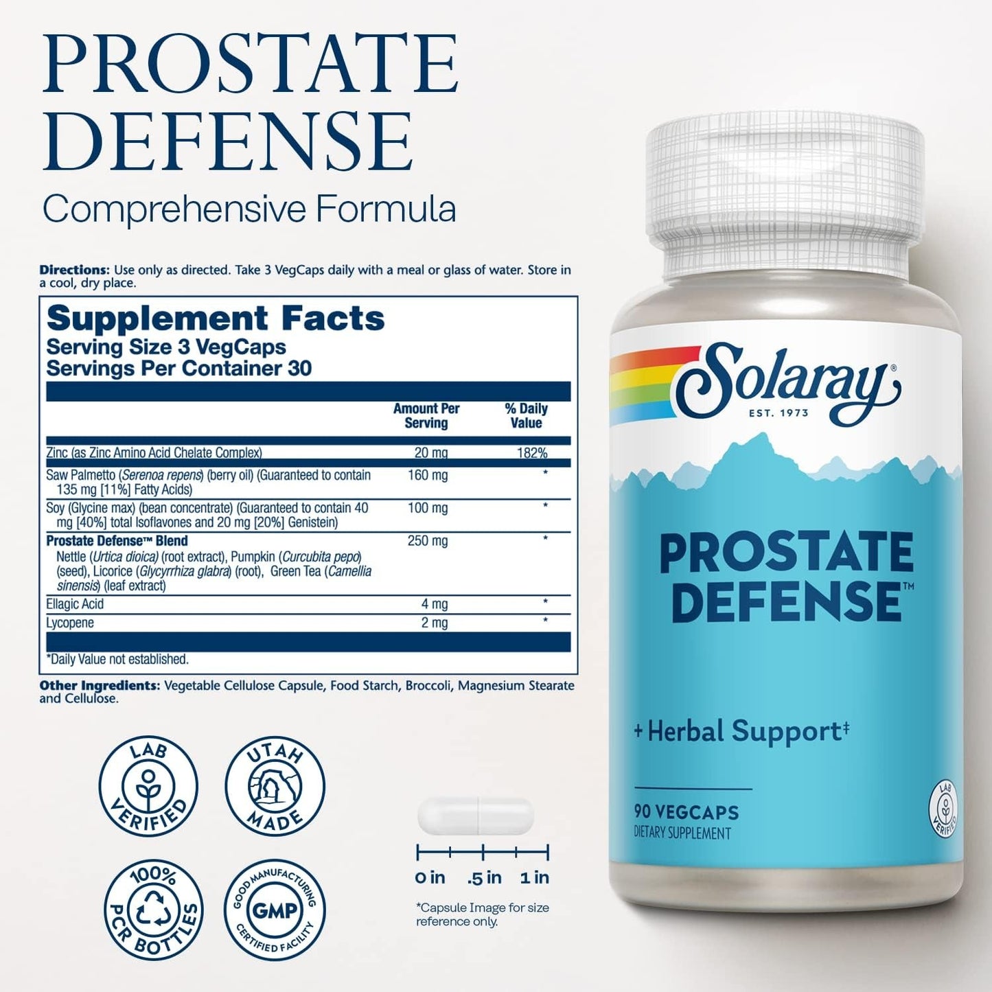 Solaray Prostate Defense 90 Cápsulas-2