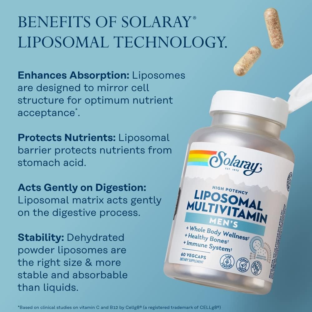 Solaray Liposomal Multivitamin Men's 60 Cápsulas-4