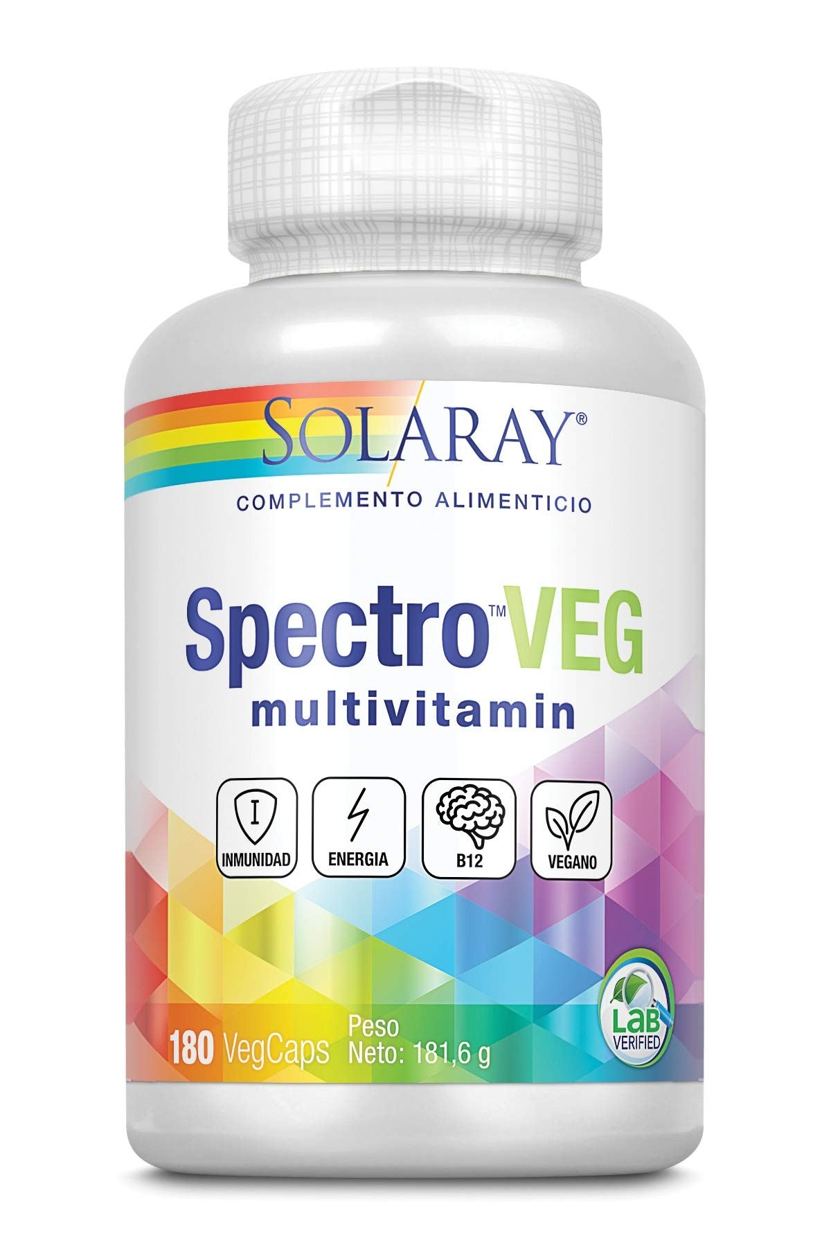 Solaray Spectro Veg Multivitamin 180 Cápsulas-1