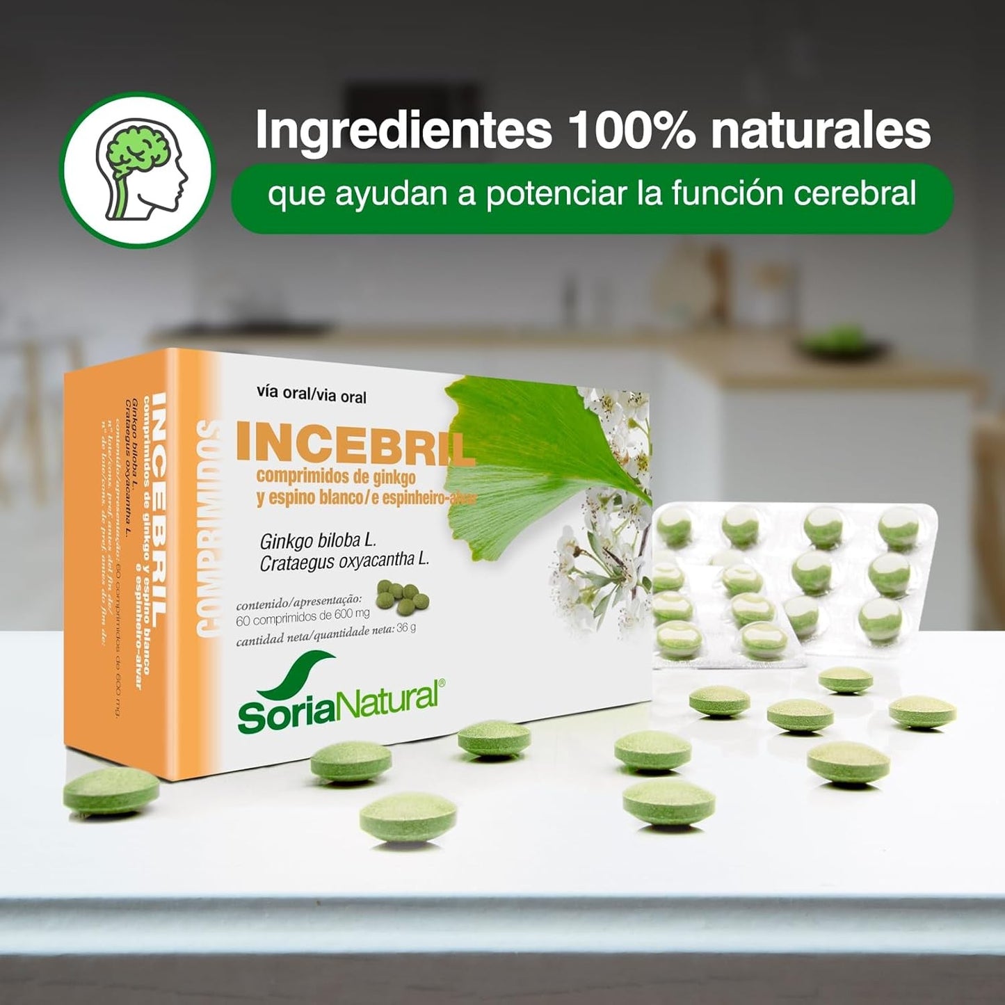 Soria Natural Incebril Ginkgo Espino 60 Comprimidos-2