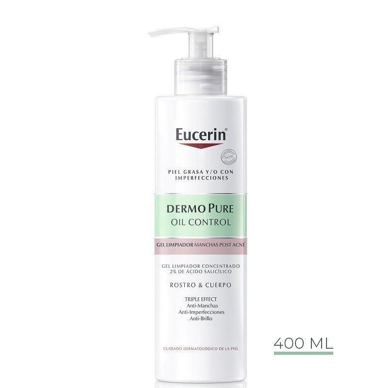 EUCERIN DermoPure Oil Control Gel Limpiador Triple Efecto 400ml-2