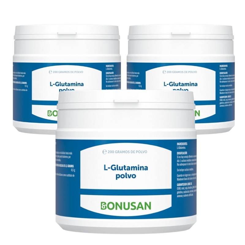 Bonusan L-Glutamina Polvo【PACK OFERTA 】3x200gr-1