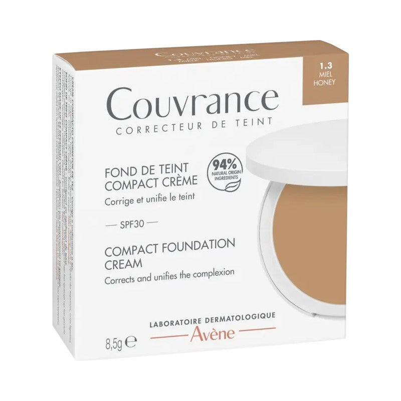 Avène Couvrance Base de Maquillaje Compacta Miel 1.3 SPF 30-1