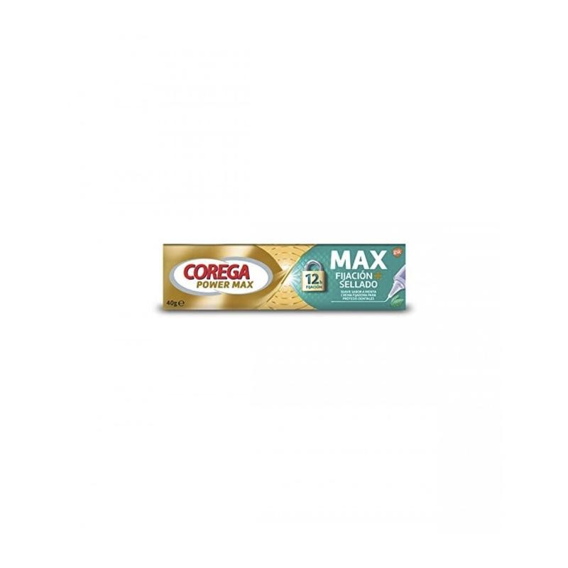 Corega Max Fijación y Sellado Sabor Menta 40 g-1
