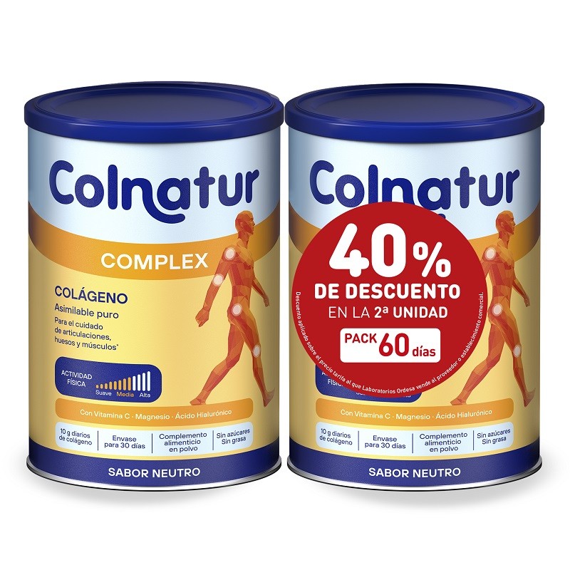 COLNATUR Complex Neutro Colágeno Soluble DUPLO 2x330g OFERTA UNIDADES LMITADAS-1