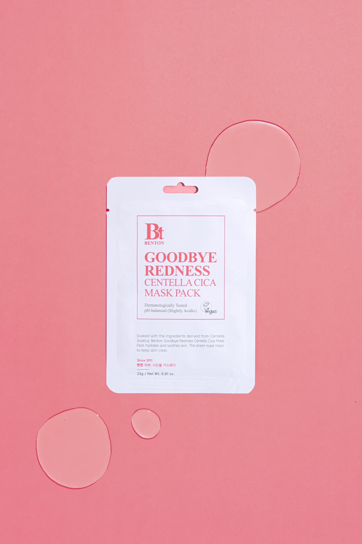 Benton Goodbye Redness Centella Cica Mask 23g-4