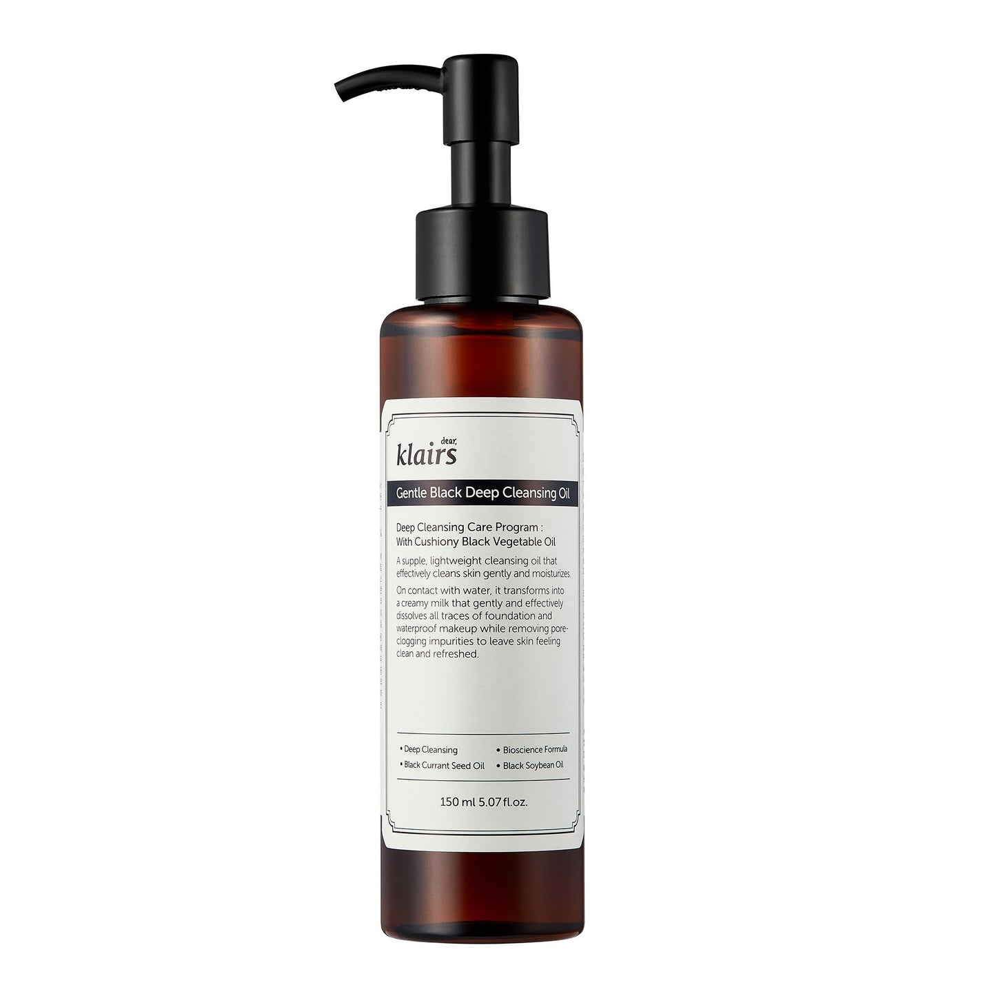 Klairs Gentle Black Deep Cleansing Oil 150ml-1