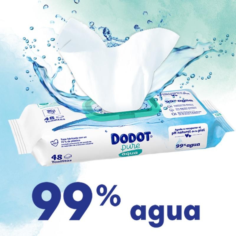 Dodot Toallitas Aqua Plastic Free 3x48 (144 uds)-4