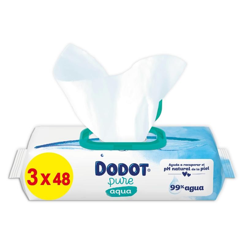 Dodot Toallitas Aqua Plastic Free 3x48 (144 uds)-3