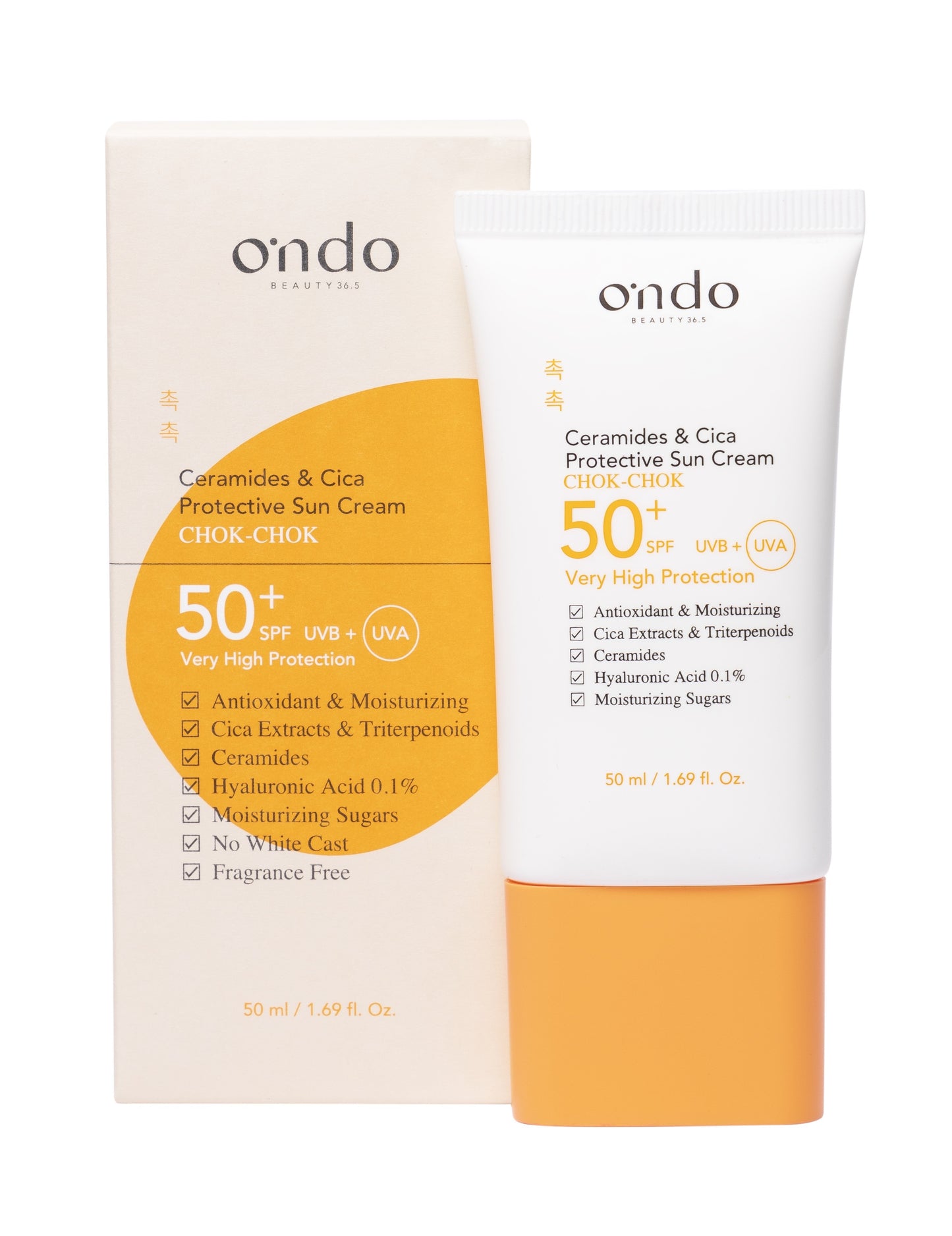Ondo Beauty 36.5 Ceramides & Cica Protective Sun Cream 50ml-2