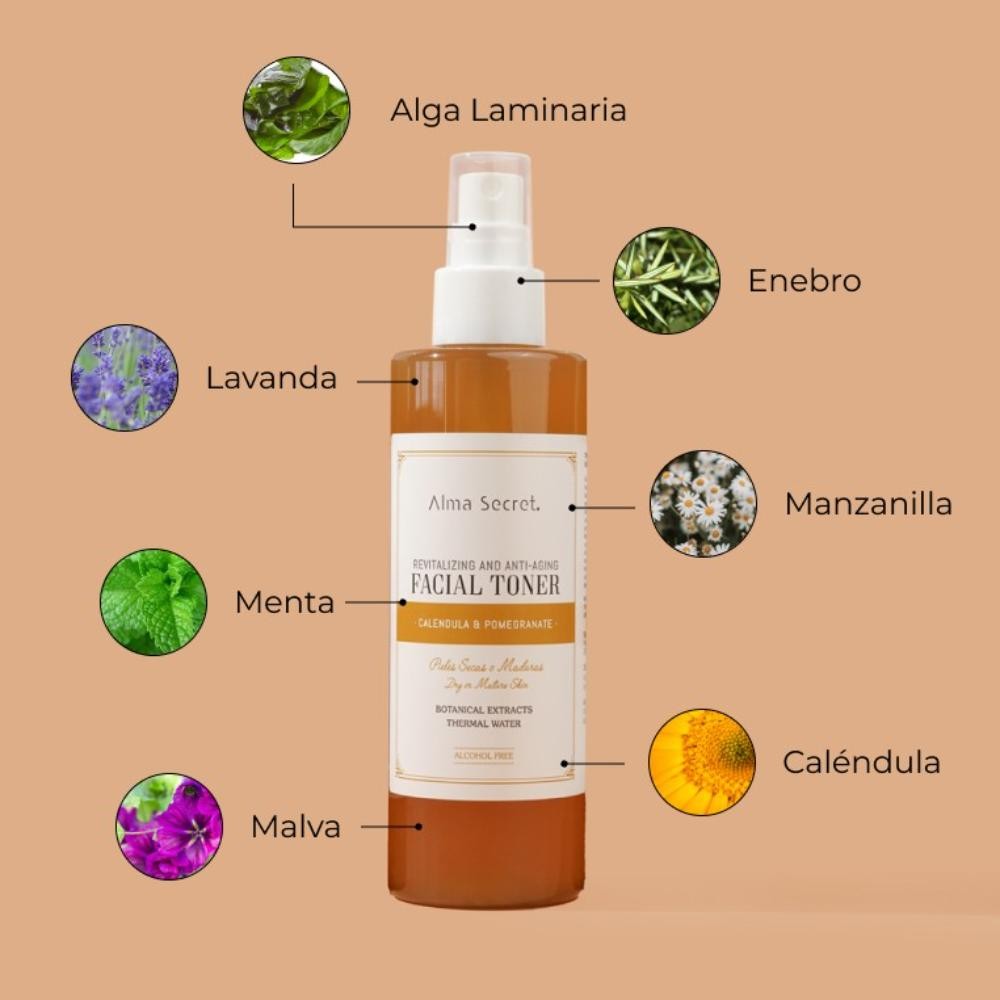 Alma Secret Tónico Revitalizante y Antiedad con Caléndula & Granada 200 ml-3