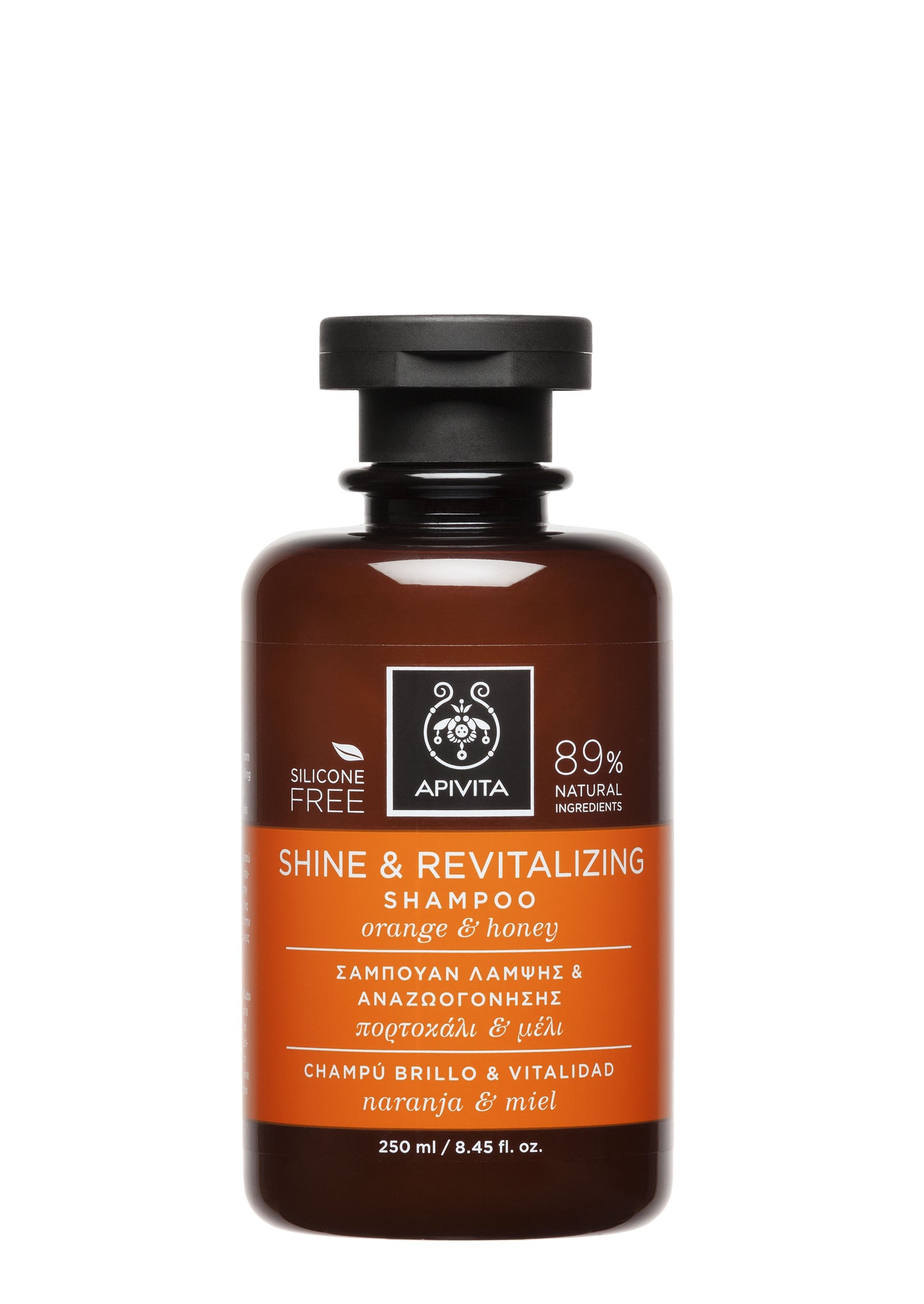 Apivita Champú Brillo y Vitalidad con Naranja y Miel 250ml-1