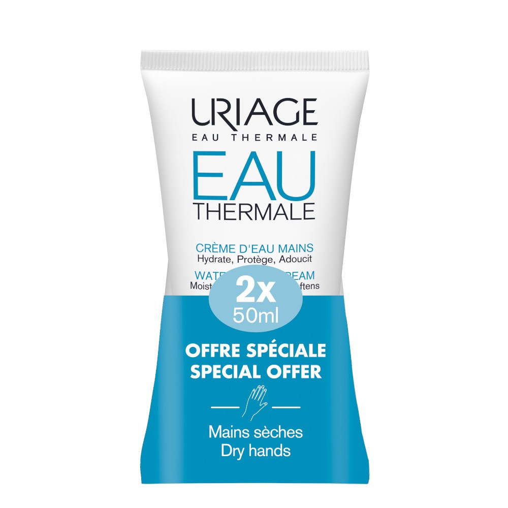 Uriage Crema de Manos Eau Thermale Duplo 2x50 ml-1