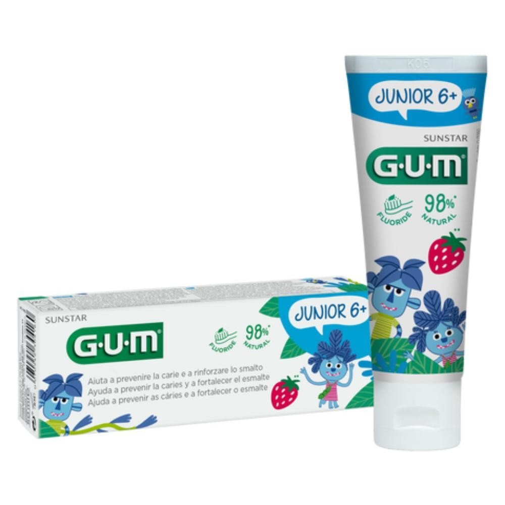 Gum Junior 6+ Gel Dentífrico Fresa Duplo 2x50 ml-2