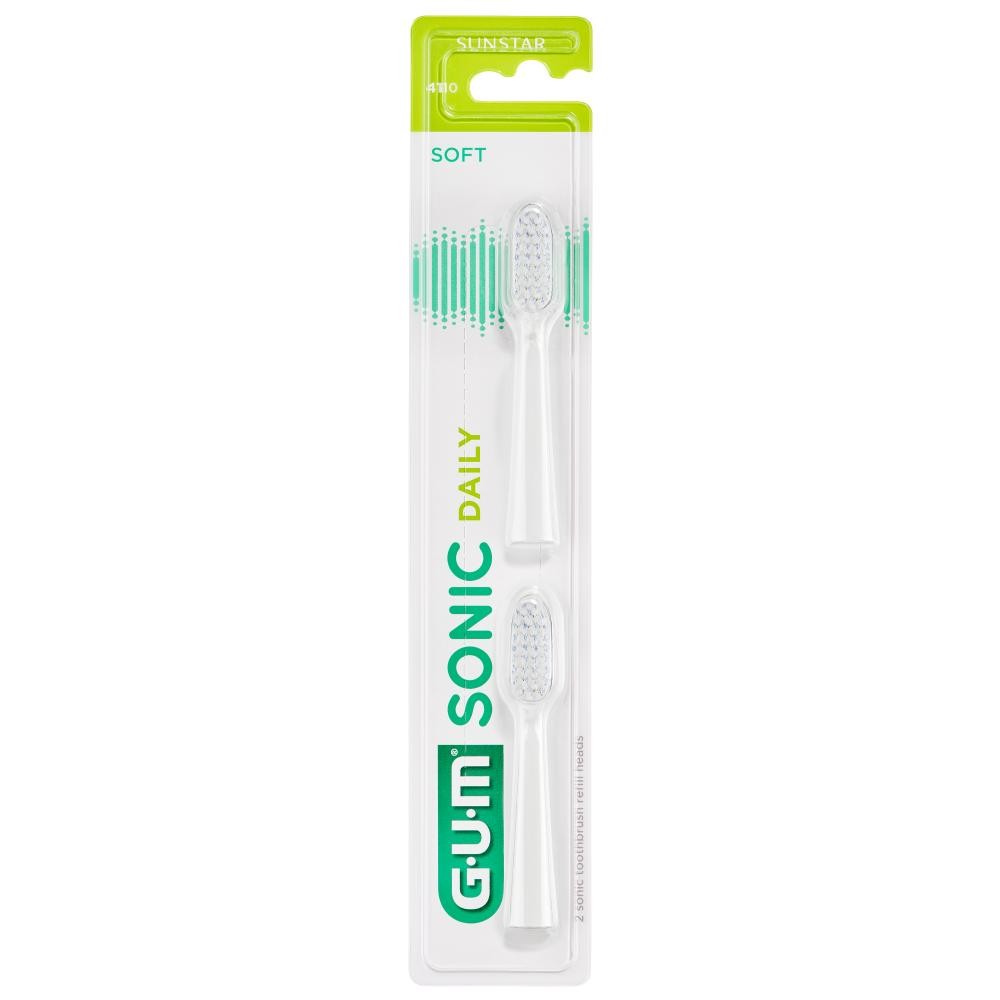 Gum Sonic Daily Recambios Cepillo Blanco 2 Cabezales-1