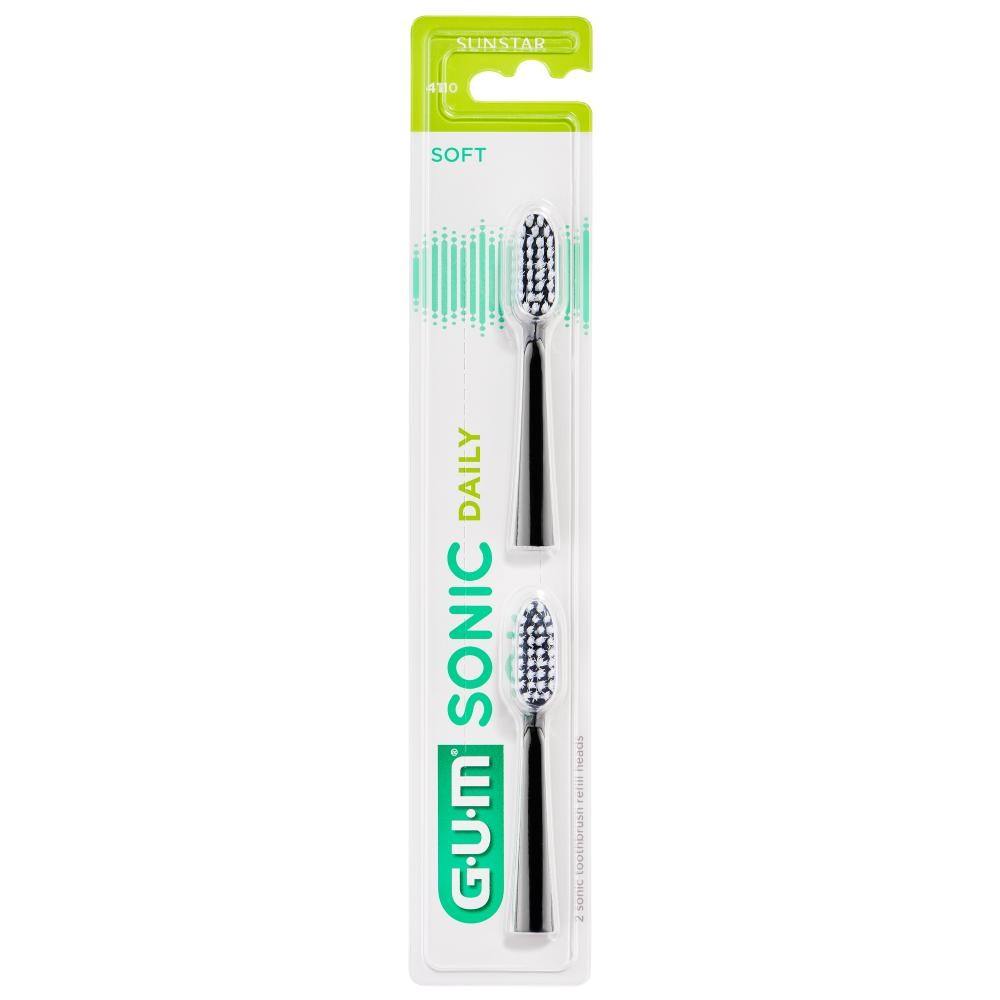 Gum Sonic Daily Recambios Cepillo Negro 2 Cabezales-1