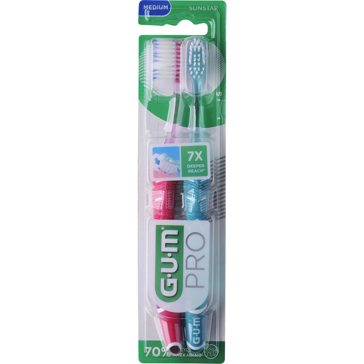Gum Pro Cepillo Medio Duplo 2 Uds-1