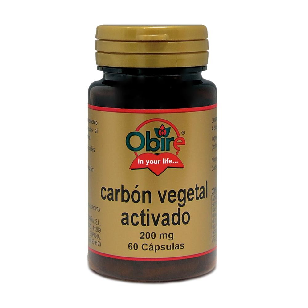 Obire Carbón Vegetal Activado 200 mg 60 Cápsulas-1
