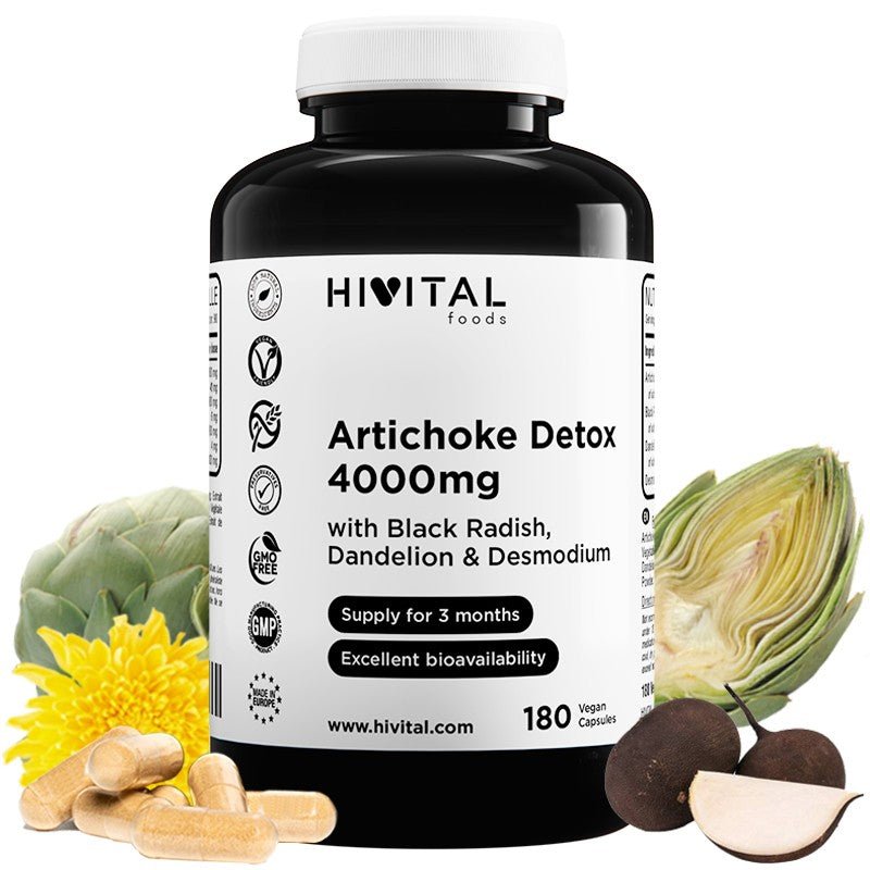 Hivital Alcachofa Detox 4000 mg 180 Cápsulas-1