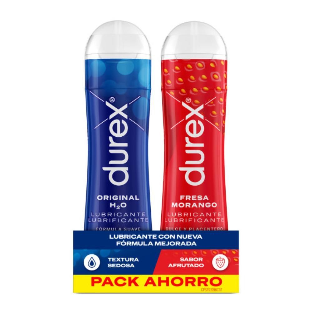 Durex Pack Lubricantes Fresa 50 ml + Original H2O 50 ml-1