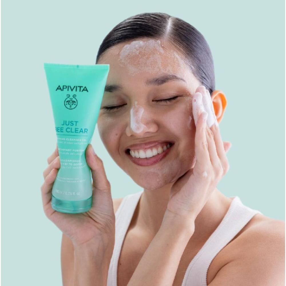 Apivita Just Bee Clear Gel Limpiador Purificante 200 ml-2