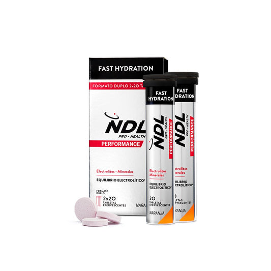 NDL Pro-Health Performance Hidratación Rápida Naranja Duplo 2x20 Tabletas-1