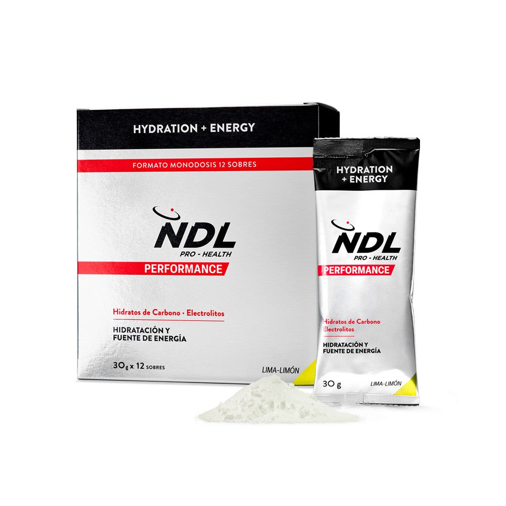 NDL Pro-Health Performance Pack Hidratación y Energía Lima-Limón 12x30 g-1